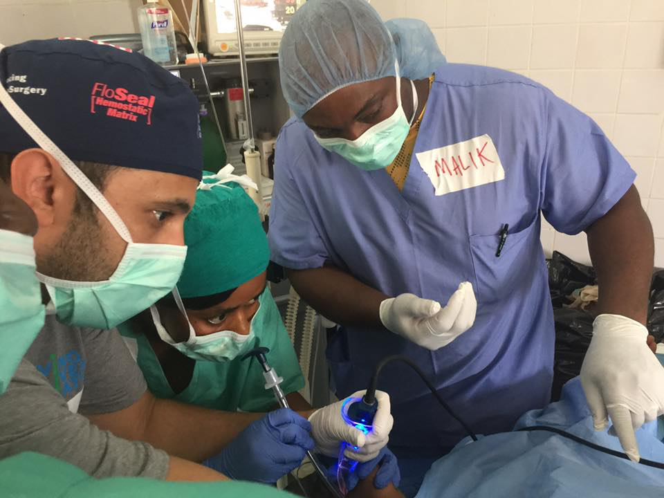 Anesthesia training session before surgery